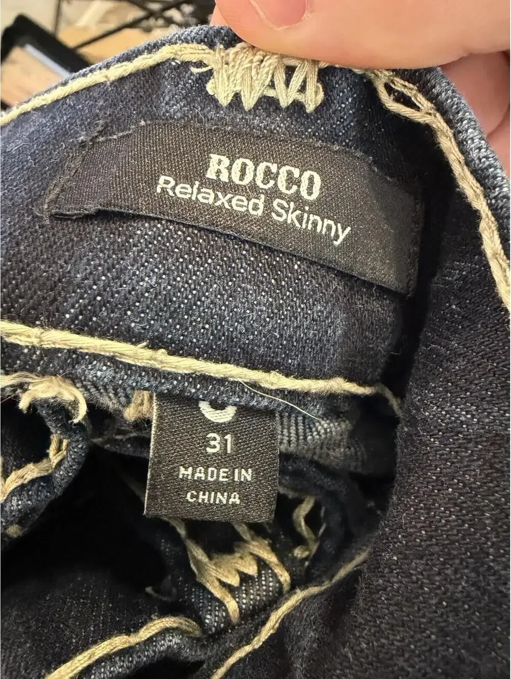 True Religion Rocco Relaxed Skinny Jeans Men’s Size 31 Horseshoe Stitched Flap